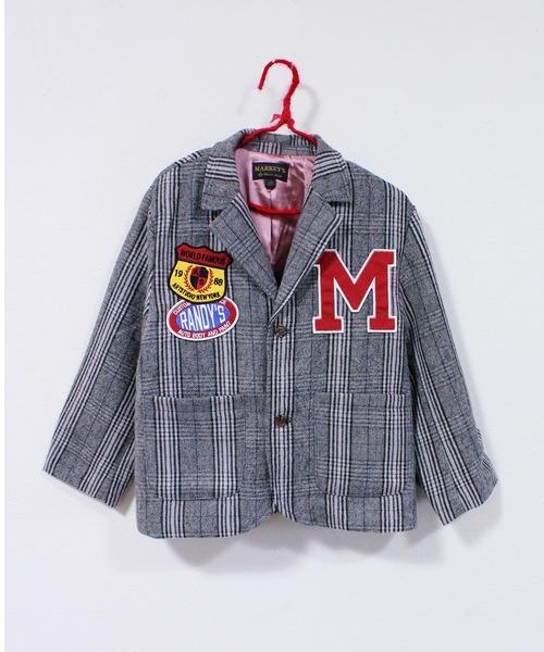 MARKEY'S（マーキーズ）の「ワッペンチェックジャケット（その他アウター・キッズ・グレー系その他/ブラウン系その他・150/140/130/120/110/100/90）」の2枚目の写真