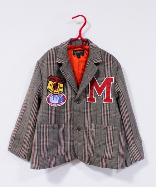 MARKEY'S（マーキーズ）の「ワッペンチェックジャケット（その他アウター・キッズ・グレー系その他/ブラウン系その他・150/140/130/120/110/100/90）」の14枚目の写真