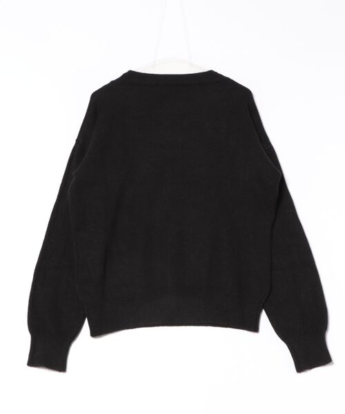 Lace Ladies(レースレディース)の「ウールタッチ クルーネック オーバーサイズ ニット プルオーバー(ニット/セーター・レディース・ブラック/アイボリー/チャコールグレー/グレー/ブラウン・FREE)」の6枚目の写真