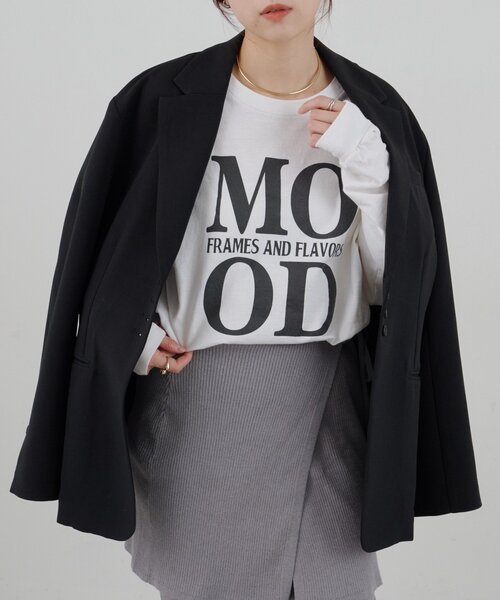 SHENERY（シーナリー）の「MOOD TEE（Tシャツ/カットソー・レディース・ホワイト/ブラウン・FREE）」の3枚目の写真