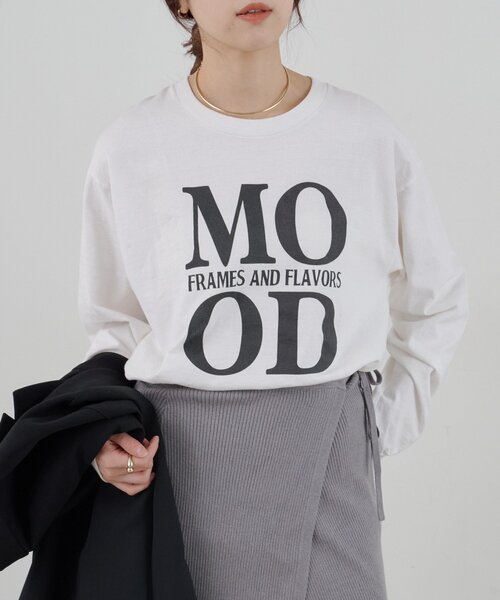 SHENERY（シーナリー）の「MOOD TEE（Tシャツ/カットソー・レディース・ホワイト/ブラウン・FREE）」の4枚目の写真