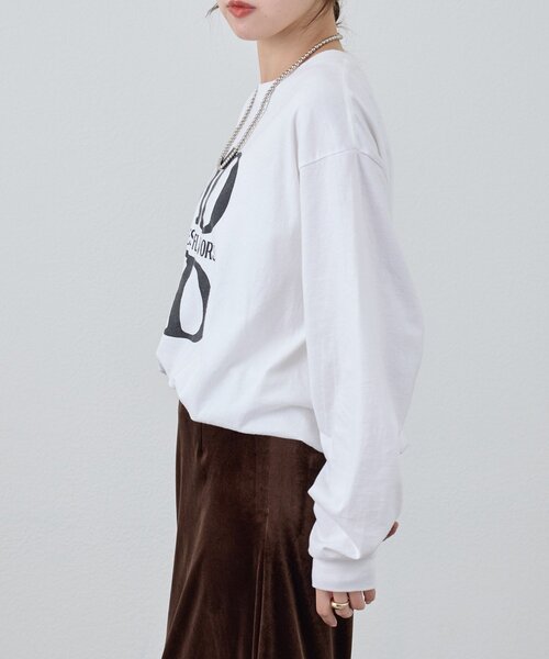 SHENERY（シーナリー）の「MOOD TEE（Tシャツ/カットソー・レディース・ホワイト/ブラウン・FREE）」の15枚目の写真