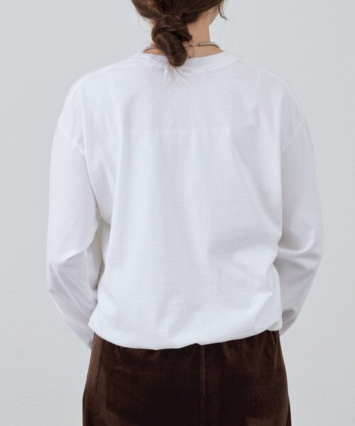 SHENERY（シーナリー）の「MOOD TEE（Tシャツ/カットソー・レディース・ホワイト/ブラウン・FREE）」の16枚目の写真