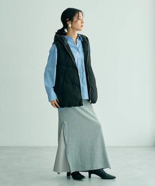 YECCA VECCA（イェッカヴェッカ）の「中綿フーディージレ（ベスト・レディース・ブラウン/ブラック/グレイッシュベージュ・FREE）」の10枚目の写真