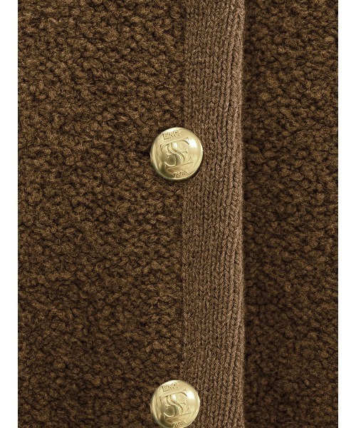 EIMY ISTOIRE(エイミーイストワール)の「TEDDY KNIT JACKET(ノーカラージャケット・レディース・ブラウン/オフホワイト/ブラック/その他8・F)」の19枚目の写真