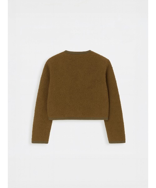 EIMY ISTOIRE(エイミーイストワール)の「TEDDY KNIT JACKET(ノーカラージャケット・レディース・ブラウン/オフホワイト/ブラック/その他8・F)」の17枚目の写真