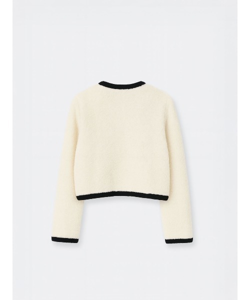 EIMY ISTOIRE(エイミーイストワール)の「TEDDY KNIT JACKET(ノーカラージャケット・レディース・ブラウン/オフホワイト/ブラック/その他8・F)」の16枚目の写真