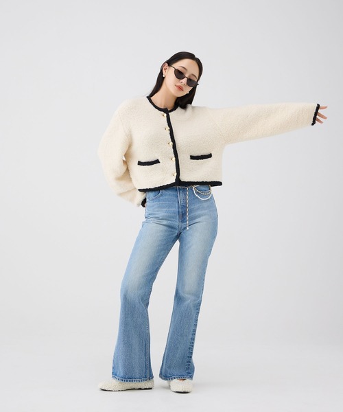 セール】TEDDY KNIT JACKET（ノーカラージャケット）｜EIMY ISTOIRE