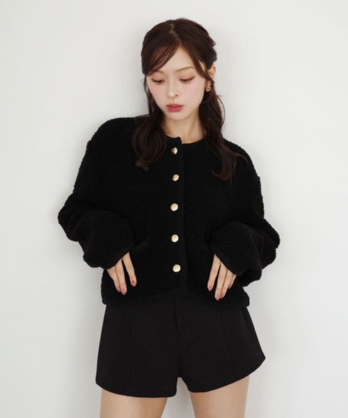 TEDDY KNIT JACKET（ノーカラージャケット）｜EIMY ISTOIRE
