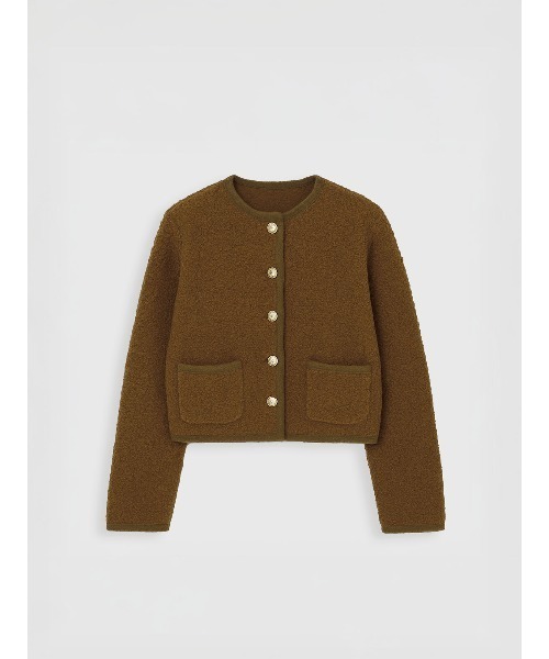 TEDDY KNIT JACKET（ノーカラージャケット）｜EIMY ISTOIRE（エイミー