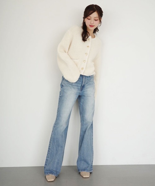 TEDDY KNIT JACKET（ノーカラージャケット）｜EIMY ISTOIRE（エイミー