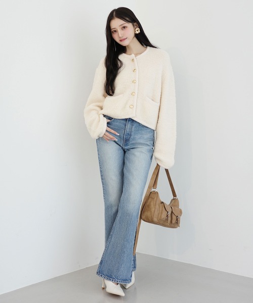 セール】TEDDY KNIT JACKET（ノーカラージャケット）｜EIMY ISTOIRE