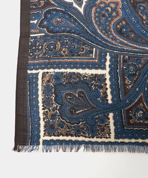 UNITED ARROWS（ユナイテッドアローズ）の「＜HOLLIDAY＆BROWN＞ペイズリー ストール（ストール/ショール・メンズ・ブラック/ダークブラウン・FREE）」の3枚目の写真