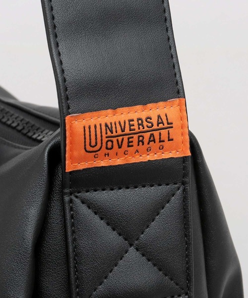 UNIVERSAL OVERALL(ユニバーサルオーバーオール)の「大容量 レザー調 三日月型 ホーボーショルダーバッグ Lサイズ(ショルダーバッグ・メンズ・ブラック・FREE)」の12枚目の写真