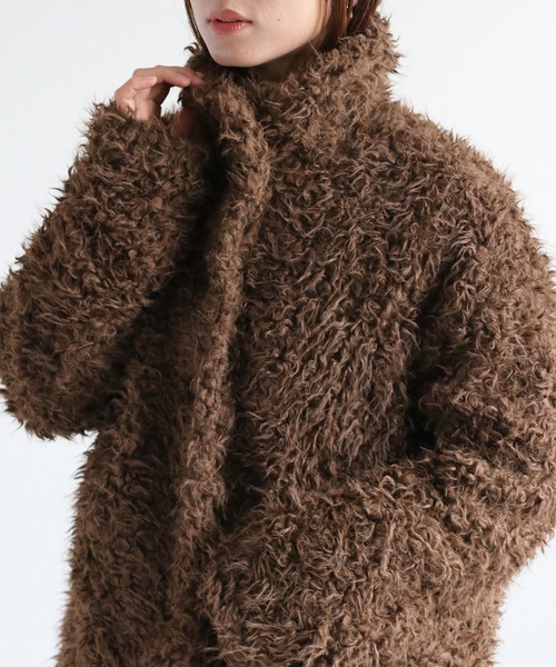 cepo（セポ）の「〈ふわふわ、柔らか、大人可愛い♪〉カールファーブルゾン（ブルゾン・レディース・ベージュ/ブラウン/オフホワイト・M）」の22枚目の写真