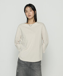 Gabardine K.T（ギャバジンケーティー）の「80／-ポンチ ブラウス見えプルオーバー（Tシャツ/カットソー）」