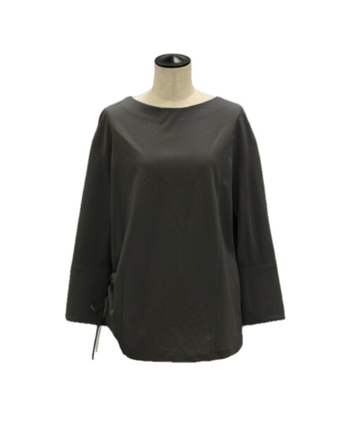 Gabardine K.T(ギャバジンケーティー)の「80/-ポンチ ブラウス見えプルオーバー(Tシャツ/カットソー・レディース・ライトベージュ/ブラック/チャコール/ライトグレー・9号)」の3枚目の写真