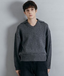 LURAKU(N)́yLURAKUz Wool Layered Knit Polo / E[C[hjbg|(jbg/Z[^[)