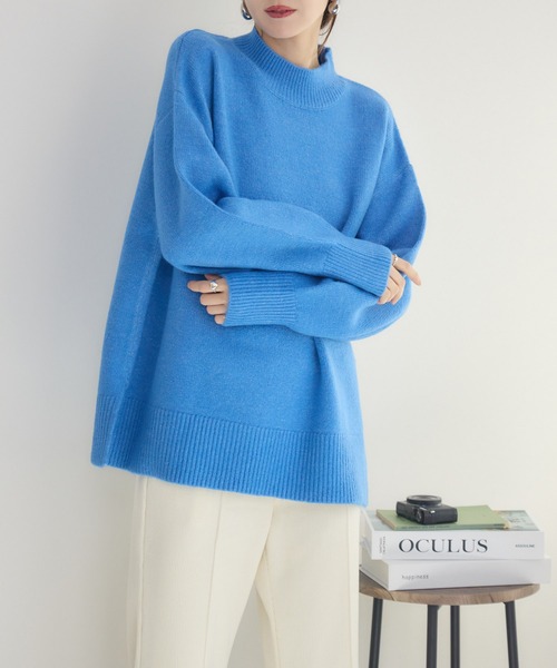 RU.TI.LE(ルチル)の「【RU.TI.LE】メランジハイネックニット(ニット/セーター・レディース・チャコールグレー/ブルー・MEDIUM)」の20枚目の写真