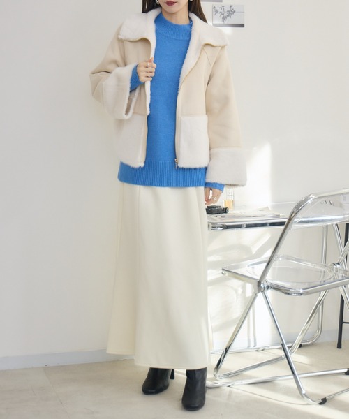 RU.TI.LE(ルチル)の「【RU.TI.LE】メランジハイネックニット(ニット/セーター・レディース・チャコールグレー/ブルー・MEDIUM)」の15枚目の写真