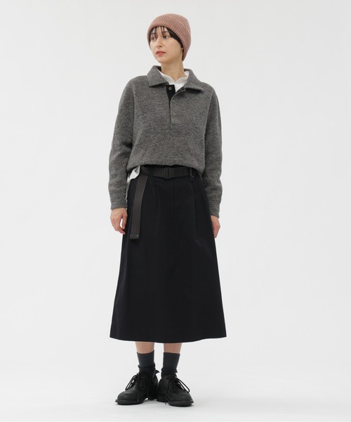 MHL.（エムエイチエル）の「MHL SIMPLE RIBBED HAT（ニットキャップ/ビーニー・レディース・ピンク/グレー/カーキ・FREE）」の6枚目の写真