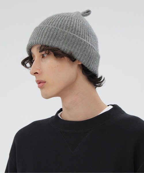 MHL.（エムエイチエル）の「MHL SIMPLE RIBBED HAT（ニットキャップ/ビーニー・レディース・ピンク/グレー/カーキ・FREE）」の12枚目の写真