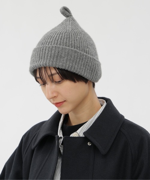 MHL.（エムエイチエル）の「MHL SIMPLE RIBBED HAT（ニットキャップ/ビーニー・レディース・ピンク/グレー/カーキ・FREE）」の14枚目の写真