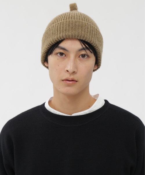 MHL.（エムエイチエル）の「MHL SIMPLE RIBBED HAT（ニットキャップ/ビーニー・レディース・ピンク/グレー/カーキ・FREE）」の10枚目の写真