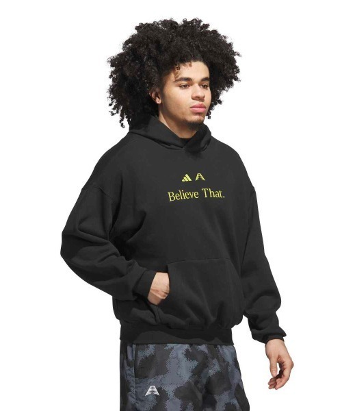 adidas（アディダス）の「adidas ANTHONY EDWARDS BELIEVE THAT HOODY（アディダス アンソニー・エドワーズ BELIEVE THAT パーカー）（パーカー・メンズ・ブラック系・MEDIUM/LARGE/X-LARGE）」の6枚目の写真