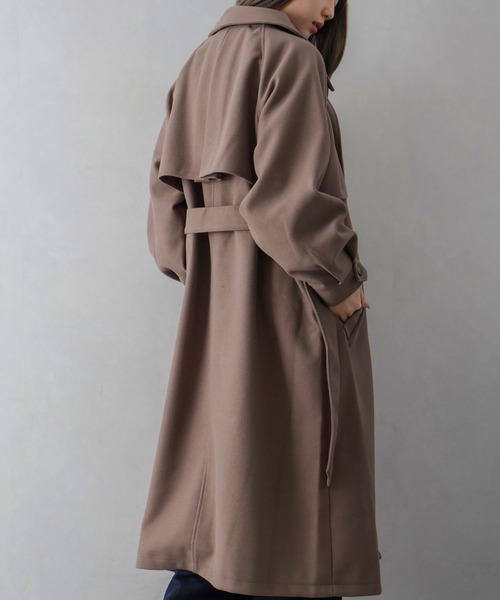 SpRay（スプレイ）の「アレンジカラーロングコート（トレンチコート・レディース・ブラック/アイボリー/ブラウン・FREE）」の8枚目の写真