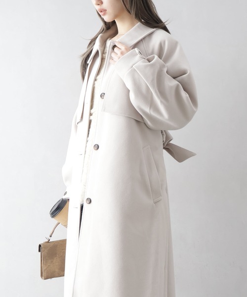 セオリーリュクス　トレンチコート　FLONI LEAD シフォンホワイト セオリーリュクス トレンチコート FLONI LEAD シフォンホワイト WINTER