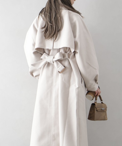 SpRay（スプレイ）の「アレンジカラーロングコート（トレンチコート・レディース・ブラック/アイボリー/ブラウン・FREE）」の12枚目の写真