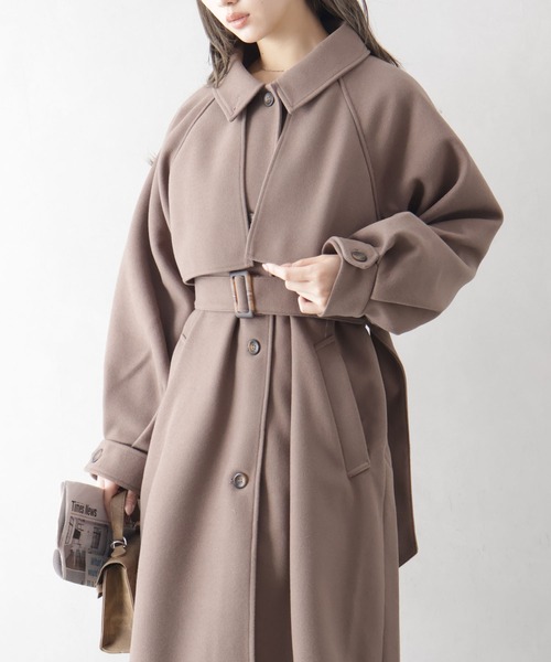 SpRay（スプレイ）の「アレンジカラーロングコート（トレンチコート・レディース・ブラック/アイボリー/ブラウン・FREE）」の15枚目の写真