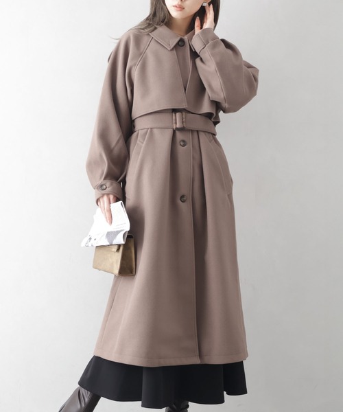 SpRay（スプレイ）の「アレンジカラーロングコート（トレンチコート・レディース・ブラック/アイボリー/ブラウン・FREE）」の18枚目の写真