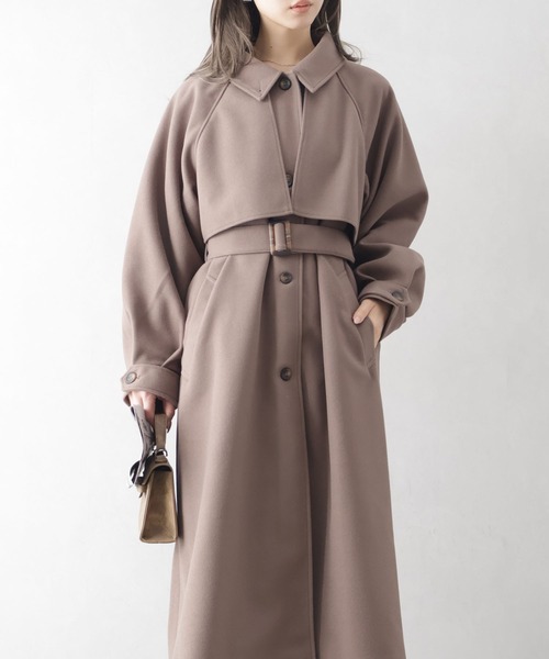 SpRay（スプレイ）の「アレンジカラーロングコート（トレンチコート・レディース・ブラック/アイボリー/ブラウン・FREE）」の19枚目の写真