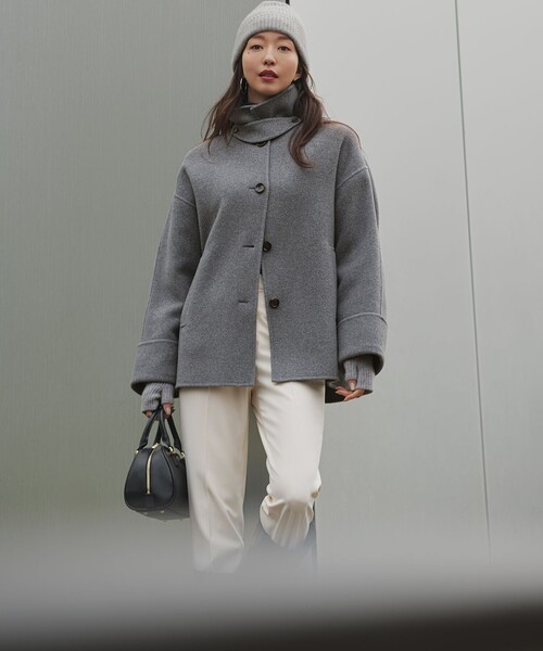 23区 L（ニジュウサンクオオキイサイズ）の「ウォームストレッチ テーパード パンツ（その他パンツ・レディース・グレー系/ブラック系/アイボリー系・50/48/46/44）」の6枚目の写真