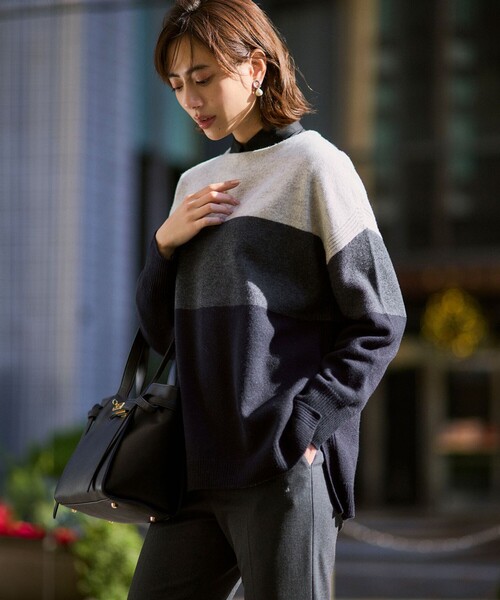 23区 L（ニジュウサンクオオキイサイズ）の「ウォームストレッチ テーパード パンツ（その他パンツ・レディース・グレー系/ブラック系/アイボリー系・50/48/46/44）」の20枚目の写真