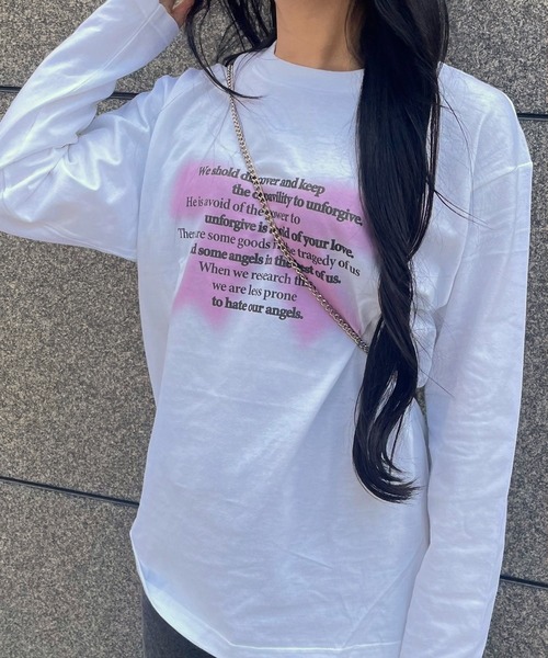 etta(エタ)の「リボンデザインロンT/長袖Tシャツ(Tシャツ/カットソー・レディース・ホワイト・MEDIUM)」の7枚目の写真