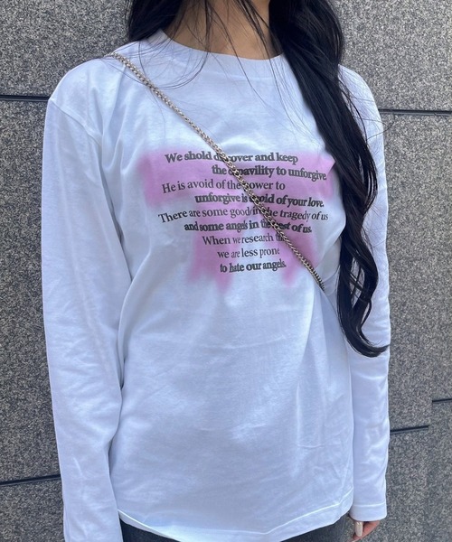 etta(エタ)の「リボンデザインロンT/長袖Tシャツ(Tシャツ/カットソー・レディース・ホワイト・MEDIUM)」の2枚目の写真