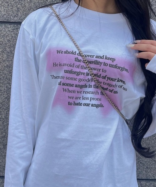etta(エタ)の「リボンデザインロンT/長袖Tシャツ(Tシャツ/カットソー・レディース・ホワイト・MEDIUM)」の3枚目の写真