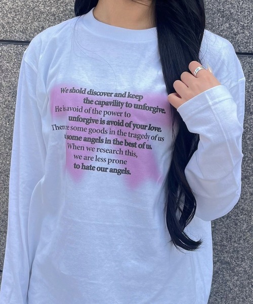 etta(エタ)の「リボンデザインロンT/長袖Tシャツ(Tシャツ/カットソー・レディース・ホワイト・MEDIUM)」の6枚目の写真