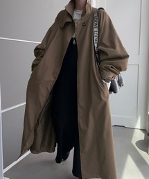 CFT.（シフト）の「スタンドカラーパーツプリーツロングコート（ステンカラーコート）」