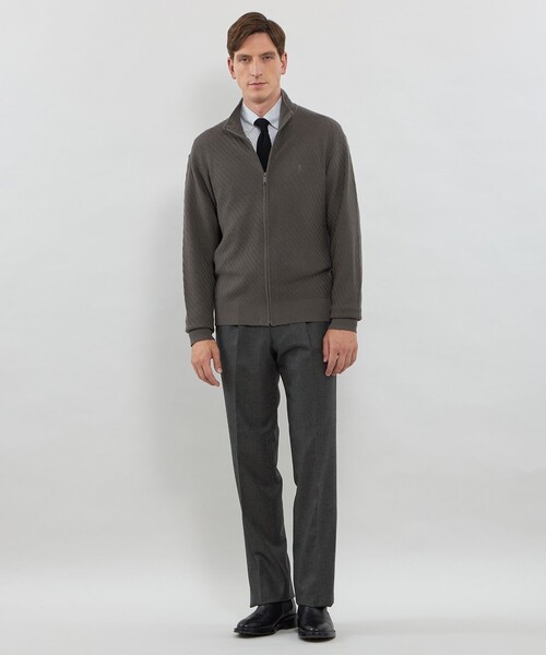 MACKINTOSH LONDON(マッキントッシュ ロンドン)の「【WEB・一部店舗限定】ハイゲージケーブルフルジップアップニット(ニット/セーター・メンズ・グレー系その他/ブルー系その他2/ネイビー/イエロー系その他2・M/L/XL)」の18枚目の写真