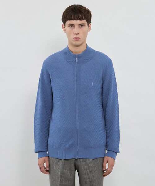 MACKINTOSH LONDON(マッキントッシュ ロンドン)の「【WEB・一部店舗限定】ハイゲージケーブルフルジップアップニット(ニット/セーター・メンズ・グレー系その他/ブルー系その他2/ネイビー/イエロー系その他2・M/L/XL)」の13枚目の写真