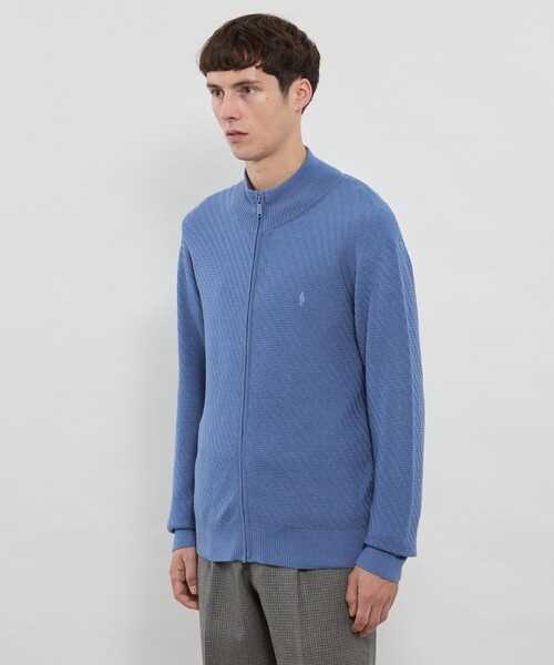 MACKINTOSH LONDON(マッキントッシュ ロンドン)の「【WEB・一部店舗限定】ハイゲージケーブルフルジップアップニット(ニット/セーター・メンズ・グレー系その他/ブルー系その他2/ネイビー/イエロー系その他2・M/L/XL)」の12枚目の写真