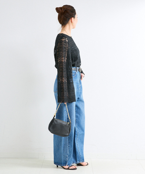 B.C STOCK(ベーセーストック)の「《追加2》手洗い可 / 総レースブラウス(シャツ/ブラウス・レディース・ブラック/アイボリー・FREE)」の10枚目の写真