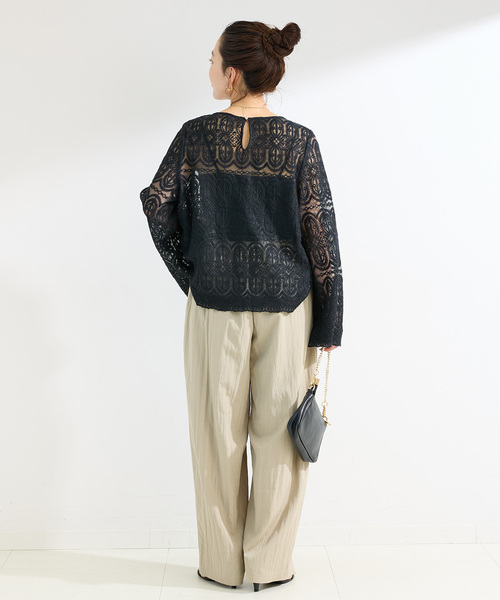 B.C STOCK(ベーセーストック)の「《追加2》手洗い可 / 総レースブラウス(シャツ/ブラウス・レディース・ブラック/アイボリー・FREE)」の21枚目の写真
