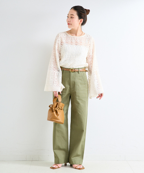 B.C STOCK(ベーセーストック)の「《追加2》手洗い可 / 総レースブラウス(シャツ/ブラウス・レディース・ブラック/アイボリー・FREE)」の17枚目の写真