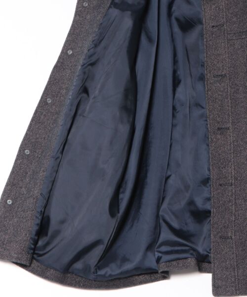 SUPER HAKKA(スーパーハッカ)の「ウールアクリルカルゼ スレッテッドフローラポイント刺繍スタンドカラーコート(その他アウター・レディース・ネイビー/ブラウン・FREE)」の4枚目の写真