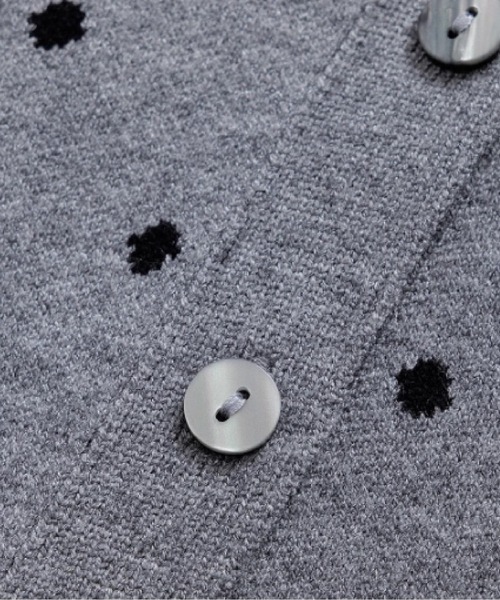 LA POMME petit(ラポミ・プチ)の「Sweet Dots Ribbon Cardigan(カーディガン/ボレロ・レディース・ブラック/グレー・FREE)」の4枚目の写真